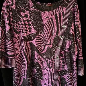 Fashion Chengtai Studded Hot Top Purple Shirt